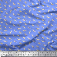 Soimoi plavi pamučni kambrični tkaninski brkovi Paisley ispisana zanata tkanina sa dvorištem širom