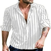 Bomotoo muns casual vrhovi dolje Slim Fit bluza za bluzu s jednom grudom s dugim rukavima bijeli xxxl