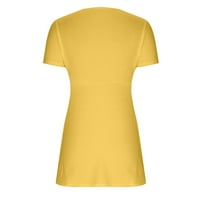 Aueoeo Boho bluze za žene, žensko ljetno ležerne tuničke vrhove V izrez kratki rukav majica labavi cvjetovi