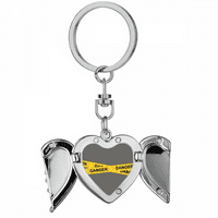 Logo Žuta opasnost Linija Art Deco modni srčani anđelski držač za krilo