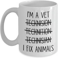 VET tehničarska krigla Ja sam veterinarski tehničar i fi životinje Šalica za kafu Veterinarska škola
