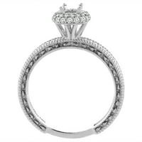 14k žuto zlato prirodni London Blue Topaz & Diamond Engagement Ring Round, Veličina 9.5