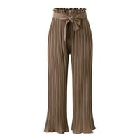 Žene Y2K hlače Ležerne prilike Cvjetno ispisne ljetne plaže Visoko struk široke pantalone za žene za