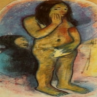 Tahitian Woman Poster Print P. Gauguina
