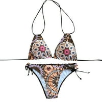 IOPQO kupaće kostimi Tankenis set kupaći kostimi Žene Žene Cvjetni print Bikini Set Plivanje Dvo kupaino
