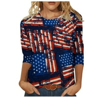 Ženska američka zastava Thirts trendy bluza 4. jula Ljeto Najveće majice za uništaj za dan nezavisnosti