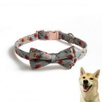 Fovien Pamuk dizajnerski psi ovratnik, šareni cvjetni ogrlice za pse za male srednje velike pse plave