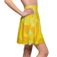 Ženska klizač žute cvjetne suknje