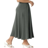 LUMENTO WOGE suknja Swing Maxi suknje linije dame casual boemska visoko struka sive m