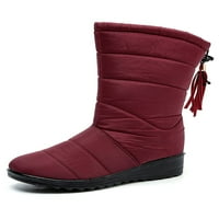 Welliumiy Wemens čizme za snijeg Fau Winter COOT klizanje na toplim čizme hladnim vremenskim cipelama