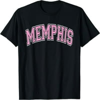 Memphis Tennessee Tn Varsity Style Pink Tekst Majica