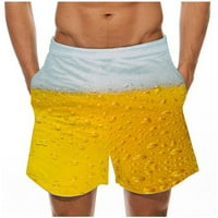 Muški kratke hlače na čišćenju za 6 $ muških labavih kratkih hlača za pivo tiskanje Brzi suhog kupaćeg