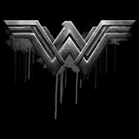 Muški Zack Snyder Justice League Wonder Woman Silver Logo Povucite preko Hoodie Black Medium