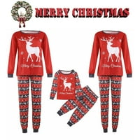 Božićna porodica Podudaranje pidžama setovi ELK Print Sleep Ležište Xmas Loungewebs Jammyes PJS za odrasla