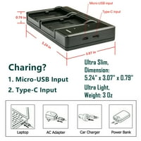 Kastar EN-EL15B Zamjena baterije i LTD USB punjač za Nikon Z 7, Z73, V1, D500, D600, D610, D750, D780,