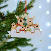 Yubnlvae Božićne čarape personalizirani obiteljski Božićni Xmas Tree Bauble Decoration Ornament ELK
