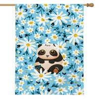 Vodetik Store Panda Cvijeće Vrtne zastave Dvostrane životinjske tratinčice za zastave print 12 ×