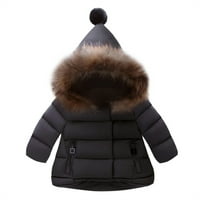 Zimske jakne djevojke čvrsto boje kapuljač s kapuljačom s patentnim zatvaračem s dugim rukavima topla