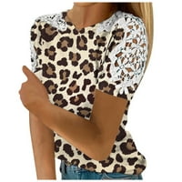 Apepal ženska majica za žene Žene Ljetni izrez hladne rame Tors T majice izrezane čipke kratkih rukava