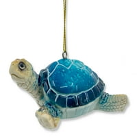 Ornament za božićne drvve za morsku kornjaču, plavi ocean morski život nautički