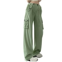 Teretne pantalone za žene Jesen Baggy Low struk patentni zatvarač svjetlo baggy jogger hlače Dukseli Ležerne