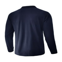 Zodanni Muška bluza dugih rukava Atletska polo majica Redovna Fit Tee Tenis Majica Sive S