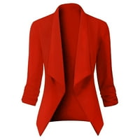 Pgeraug jakne za žene Ženske bluže kapute Slim Cardigan Radni ured Odjel za rukave svečani kaput Blazer