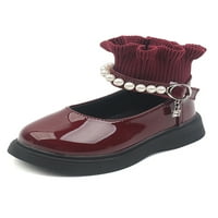 Avamo Kids Mary Jane Princess Flats Meko potplat patentne kožne cipele Girls Loafers Girl Comfort Magic