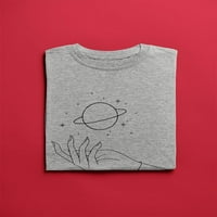 Planeta koja lebdi na majici u obliku ručne oblikovene žene - MIMage by Shutterstock, ženska X-velika