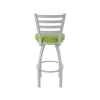 Jackie okretna stolica sa eloksiranim niklomnim završetkom i Canter Kiwi zelenom sjedalom