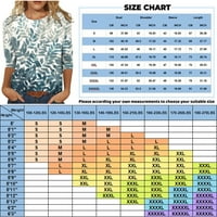 Žene plus veličina vrhova rukava za slobodno vrijeme ljetna bluza Grafički otisak Košulje 4xL