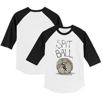 Mladića Tiny Turpap bijela crna Chicago bijela tako pljuvačka lopta 3-rukave raglan majica