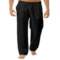 Muške hlače Dno crtača Čvrsta boja Hlače Muškarci Leisure Loungewear Jogger Black L