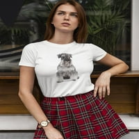 Slatka lepršava schnauzer majica za pse žene -Image by shutterstock, ženska x-velika