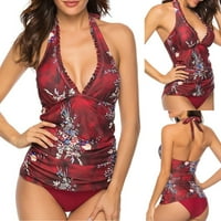 Leylayray Žene dvodijelni Leopard Print bikini kupaći kostim odjeći za kupaće odjevanje