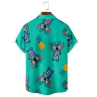 Lilo i Stitch Hawaiian majica, Tropska Stitch Lilo Muška košulja, Stitch ljetna košulja, majice, božićni