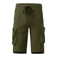 Leey-World Muške hlače Jednobojne alatne modne casual kratke hlače Džepne kratke hlače Buckle Multi