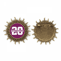 Dvadeset godina života Art Deco Fashion Metall Sonne Brosche Haken Pin