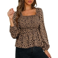 Žene Ljeto Ležerne prilike Leapard Print Bat rukave Top ZO Košulja Radna majica za žene
