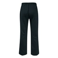 Tklpehg muške hlače udobne casual dugačke hlače Čvrsto boje modni elastični pojas džep pamučni panel