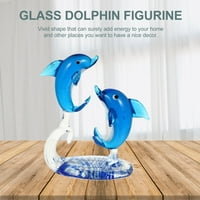 Dolphin staklena kristalna figurica životinjske figurice ukras ukras puhanje minijaturne ručne skulpture