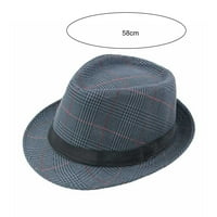 Štetno Muška šešir Vintage Retro Lagani prijenosni pripravni engleski elegantan klasični suncobran protiv UV dnevnog šešira za svakodnevno habanje, bijelo