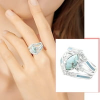 prstenovi za teen djevojke, modni prsten set prirodni tirkizni dijamantni prstenovi majčinski dan za