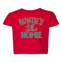 Divlji bobby, tetke lil homie smiješna nećaka nećakinja, pop kultura, grafički kradljivac toddlera, crvena, 4T