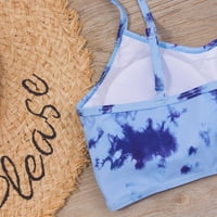 Djevojke za čišćenje kupaće letnje letnje dijete dječji remen leptir tie-dye print plaža slatka bikini