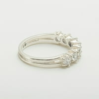 Britanci napravio 14k bijeli zlatni kubični cirkoniji ženski vječni prsten - veličine opcija - veličine