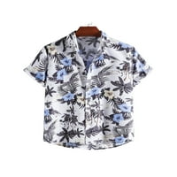 Groanlook Muška majica Majica s kratkim rukavima Dugme Down Tops Muška vreća za bluze Havajski rever