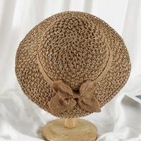 Ženski šešir Ženski Ljeto Sun Hat Slamna šešir Jednostavna luka za sunčanje Sunčani šešir