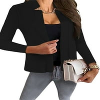 Kiapeise Womens Plus Veličina Blazer jakne Casual Laghweight dugih rukava otvoreni prednji radni ured