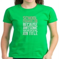 Cafepress - Awesome školski savjetnik majica - Ženska tamna majica